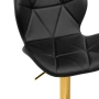 Барный стул Woodville Trio black / gold